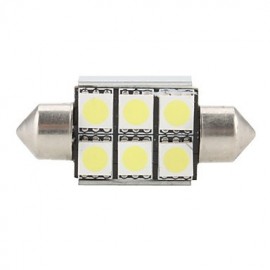 36mm 6 SMD Super White 5500K LED Light Bulb