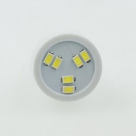 E12 2W 6LED 5730SMD 90-120LM 6000-7500K AC220-240V Spotlight White - White Silver