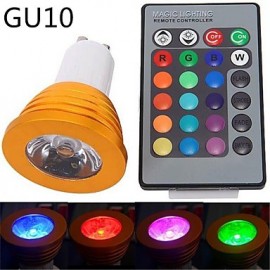 5W E14 / GU10 / E26/E27 LED Spotlight MR16 1 High Power LED 300 lm RGB Dimmable / Remote-Controlled AC 85-265 V 1 pcs