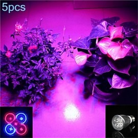 5W E26/E27 LED Spotlight MR16 5 SMD 500 lm Purple AC 85-265 V 5 pcs