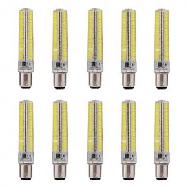 10pcs Dimmable BA15D 15W 136 SMD 5730 1200-1400 LM Warm White / Cool White Corn Bulbs AC 110V / AC 220V