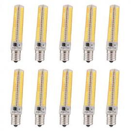 10pcs Dimmable E14 15W 136 SMD 5730 1200-1400 LM Warm White / Cool White Corn Bulbs AC 110V / AC 220V