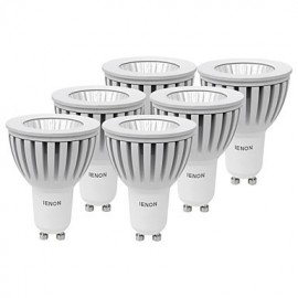 6 pcs 5W GU10 LED Spotlight MR16 COB 400-450 lm Warm White / Cool White Decorative AC 100-240 V