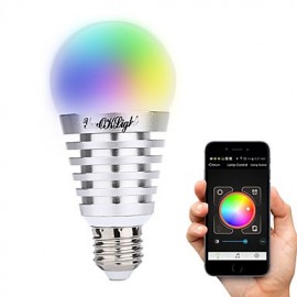 E26/E27 Dimmable Multi-Color Bulb Lamp App Control Lighting Home Decoration for IOS Android AC100-240V