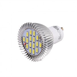 10PCS GU10 7W 560LM 16-SMD5630 LED Spotlight White Light 6000K (AC220V)