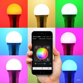 E26/E27 8-LED Wireless Bluetooth Control Smart LED Bulb AC100-240V