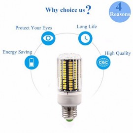 6PCS High Luminous E27 E12 110V 136*SMD5733 LED Corn Bulb 12W Spotlight LED Lamp Candle Light