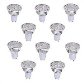 10 pcs GU10 5 W 3*COB 450 LM Warm White / Cool White MR16 Decorative Spot Lights AC 85-265 V