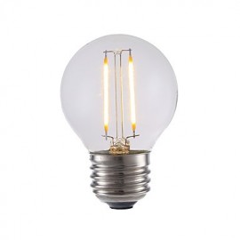 2W E26 LED Filament Bulbs G16.5 2 COB 200 lm Warm White Dimmable 120V 6 pcs