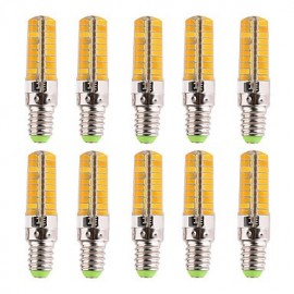 10pcs Dimmable E14 12W 80 SMD 5730 500-700 LM Warm White / Cool White LED Corn Bulbs AC 110V / AC 220V