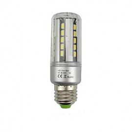 5pcs 7W E27 Aluminum LED Corn Lights 36XSMD5736 840lm Warm/Cool White Lamparas Bombillas (AC85-265V)