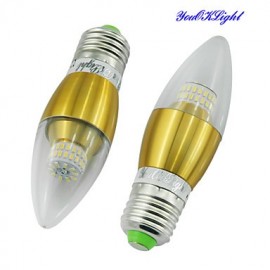 4PCS E27 5W 450lm 50xSMD3014 Warm White/White Light High quality/Luxury LED Candle Lamp(AC110-120V/220-240V)