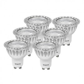 6 pcs 5W GU10 LED Spotlight MR16 1 COB 400-450 lm Warm White / Cool White Decorative AC 100-240 V