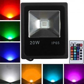 1 High Power LED 1600 LM RGB Remote-Controlled LED Flood Lights AC 85-265 V