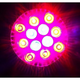 12W E26/E27 LED Grow Lights 12 High Power LED 8Red 4Blue 1080-1200lm AC 85-265 V 1 pcs