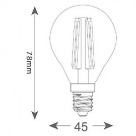 E14 4 W 4 COB 400 LM 2800-3200K K Warm White A Globe Bulbs AC 220-240 V