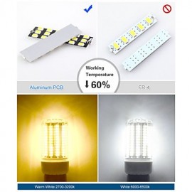 6PCS High Luminous E27 E12 110V 108*SMD5733 LED Corn Bulb 10W Spotlight LED Lamp Candle Light