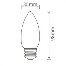 E26/E27 4 W 4 COB 400 LM 2800-3200K K Warm White A Dimmable Candle Bulbs AC 220-240/AC 110-130 V