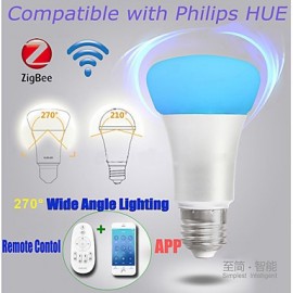 Zigbee 9W RGBW Smart Bulb Compatible with Hue Bulb Wireless Lighting Hue App Control