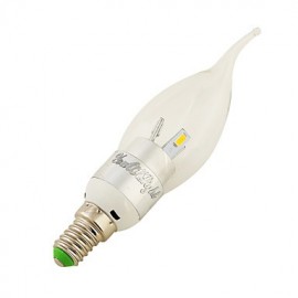 10PCS E14 3W 280lm 10 x SMD5730 Warm White LED Pointed tail shape Candle Lamp - Gold/silver(AC 85~265V)