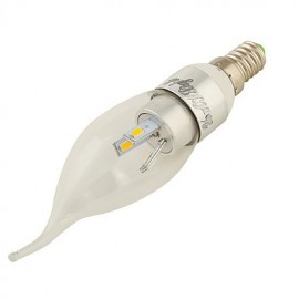 10PCS E14 3W 280lm 10 x SMD5730 Warm White LED Pointed tail shape Candle Lamp - Gold/silver(AC 85~265V)