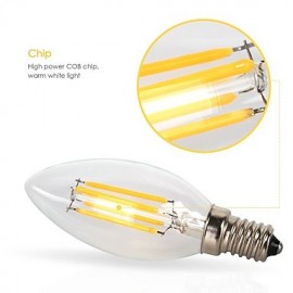 Good quality C35 4W E14 LED Filament Bulbs 4 COB 400 lm Warm White/ Cool White AC 220-240 V 6 pcs