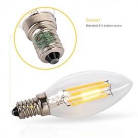 Good quality C35 4W E14 LED Filament Bulbs 4 COB 400 lm Warm White/ Cool White AC 220-240 V 6 pcs