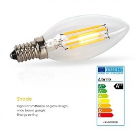 Good quality C35 4W E14 LED Filament Bulbs 4 COB 400 lm Warm White/ Cool White AC 220-240 V 6 pcs