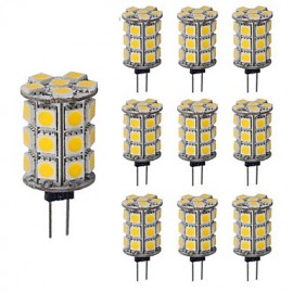 Diammable G4 LED Lamp 3.5W DC 12V 27 SMD5050 Replace 30W Halogen Candle Light Bulb (10 Pieces)