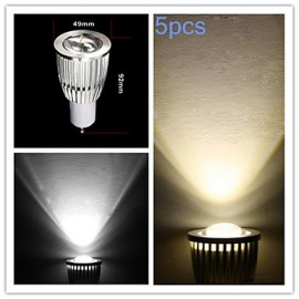 5pcs 9W GU10 700-750LM Support Dimamble Cob Led Spot Light Lamp Bulb