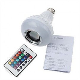 12W E26/E27 LED Globe Bulbs A90 1 SMD 5060 900 lm Cool White / RGB Bluetooth / Dimmable / Remote-Controlled / Decorative V 1 pcs