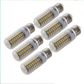 6PCS E27 4.5W 72*SMD5730 3000K Warm White Light CRI80 LED Corn Bulbs Lamp (220-240V)