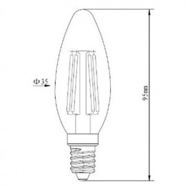 3PCS E14 4 W 4 X COB 400 LM 2800-3200K K Warm White A Dimmable Candle Bulbs AC 220-240 V