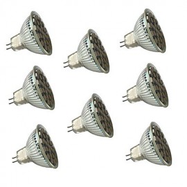 GU5.3(MR16) LED Spotlight MR16 27 SMD 5050 450 lm Warm White Cool White Dimmable Decorative V 8 pcs