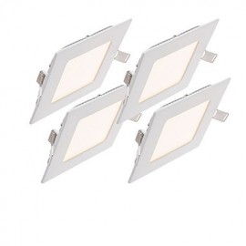 4pcs/lot 6W Square NON-dimmable LED Panel light 2800-6500K SMD 2835 Epistar chip AC85-265V