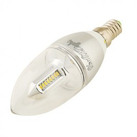 6PCS E14 3W 250lm 32 x SMD 3014 Warm White 3000K LED Candle Lamp - (AC 100-240V/110-130V/220-240V/85~265V)