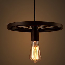 Industrial 1-light Vintage In Iron Shade Pendant Light