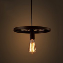 Industrial 1-light Vintage In Iron Shade Pendant Light