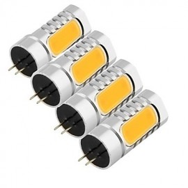 5W G4 LED Corn Lights T 4 COB 210 lm Warm White Decorative DC 12 / AC 12 V 4 pcs