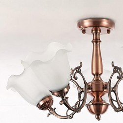 Modern/Contemporary / Traditional/Classic / Retro Electroplated Metal Flush Mount Living Room / Bedroom / Dining Room