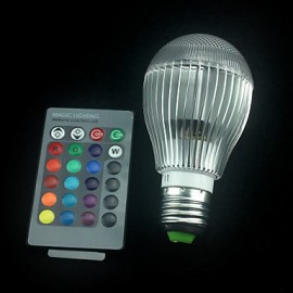 5pcs E27 5W RGB with Remote Control Multiple Colour RGB LED Bulb(85-265V)