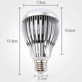 E26/E27 LED Globe Bulbs A60(A19) 12 High Power LED 1080 lm Warm White AC 85-265 V