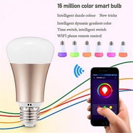 5W E26/E27 LED Smart Bulbs G80 24 SMD 5050 600 lm RGB Dimmable / Decorative / WIFI AC 220-240 V 1 pcs