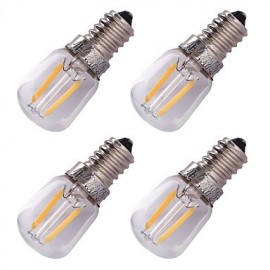 4PCS E14 2W LED Filament Bulb Warm White 3000K 150lm - Transparent Silver (AC 220V)