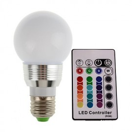 5PCS 3W E27 RGB LED Bulb Lamp Led Spot Light with Remote Control (85-265V)