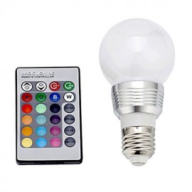 5PCS 3W E27 RGB LED Bulb Lamp Led Spot Light with Remote Control (85-265V)