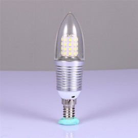 5pcs 9W E14 45XSDM2835 Cool White Color Silver Shell Led Candle Light Screw Thread Led Bulbs Chandelier Lamps AC220-240V