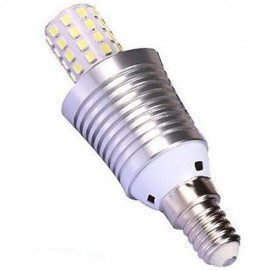 5pcs 9W E14 45XSDM2835 Cool White Color Silver Shell Led Candle Light Screw Thread Led Bulbs Chandelier Lamps AC220-240V