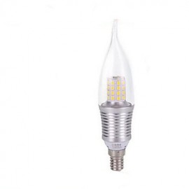 5pcs C35L 9W E14 45XSDM2835 Cool White Color Silver Shell Led Candle Light Screw Thread Led Bulbs Chandelier Lamps AC220-240V