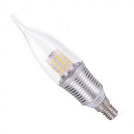 5pcs C35L 9W E14 45XSDM2835 Cool White Color Silver Shell Led Candle Light Screw Thread Led Bulbs Chandelier Lamps AC220-240V